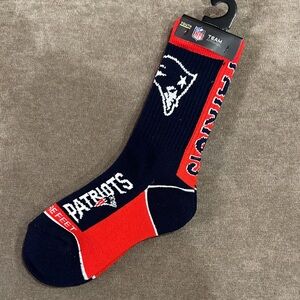 NFL Patriots Navy and Red Youth Socks